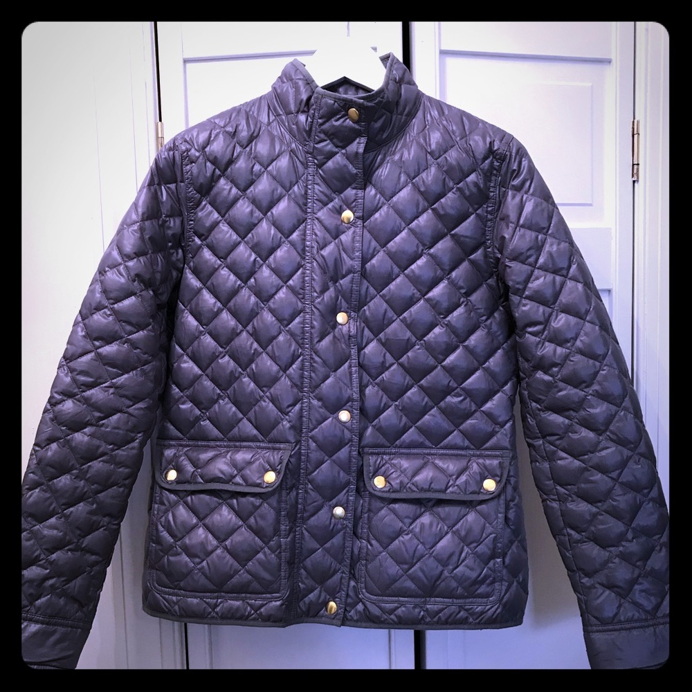 Excellent condition J. Crew Grey Down Field Jacket